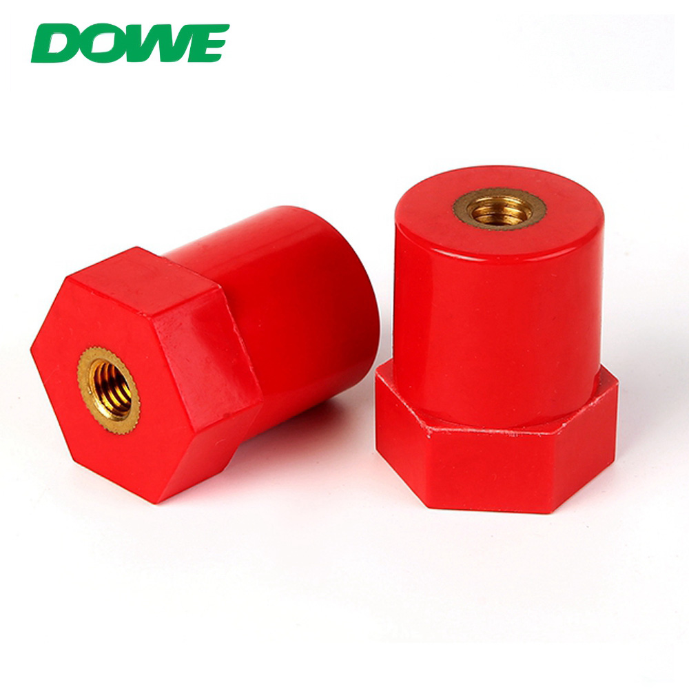 Aisladores de soporte de barra colectora DOWE SB20X30 M6 ROSH, rojo, eléctrico, serie Sb, compuesto de resina epoxi de bajo voltaje